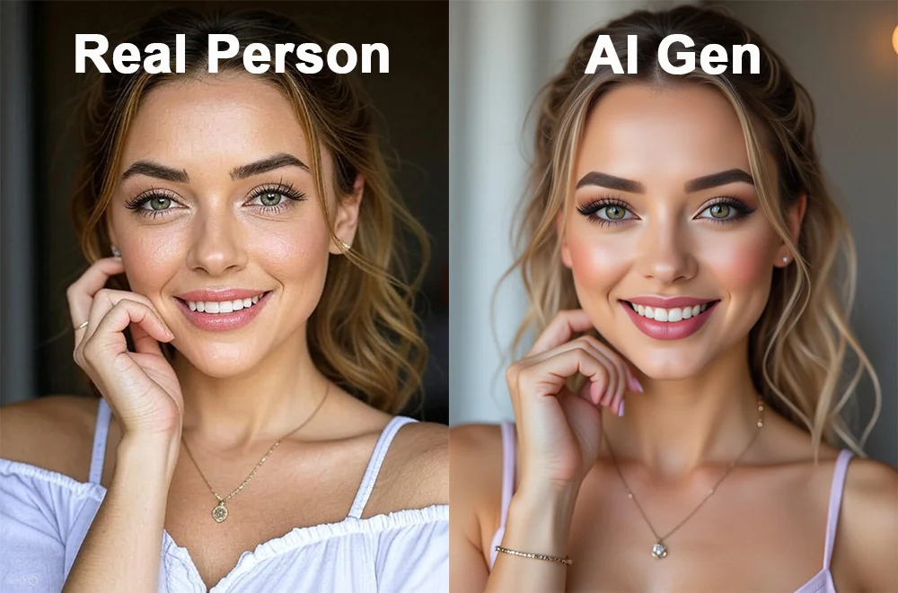 Real vs ai gen photo model